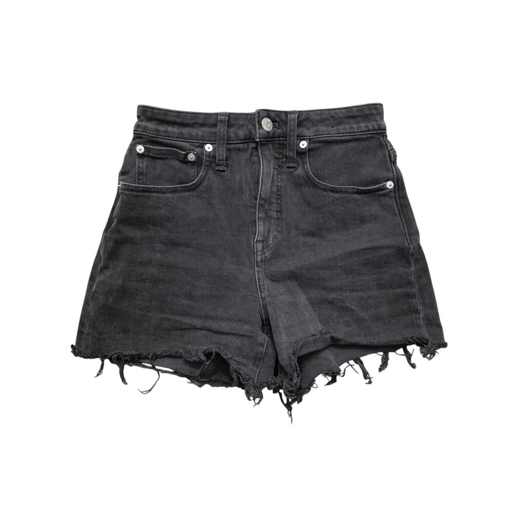 Madewell Curvy High-Rise Denim Shorts Black Size 24